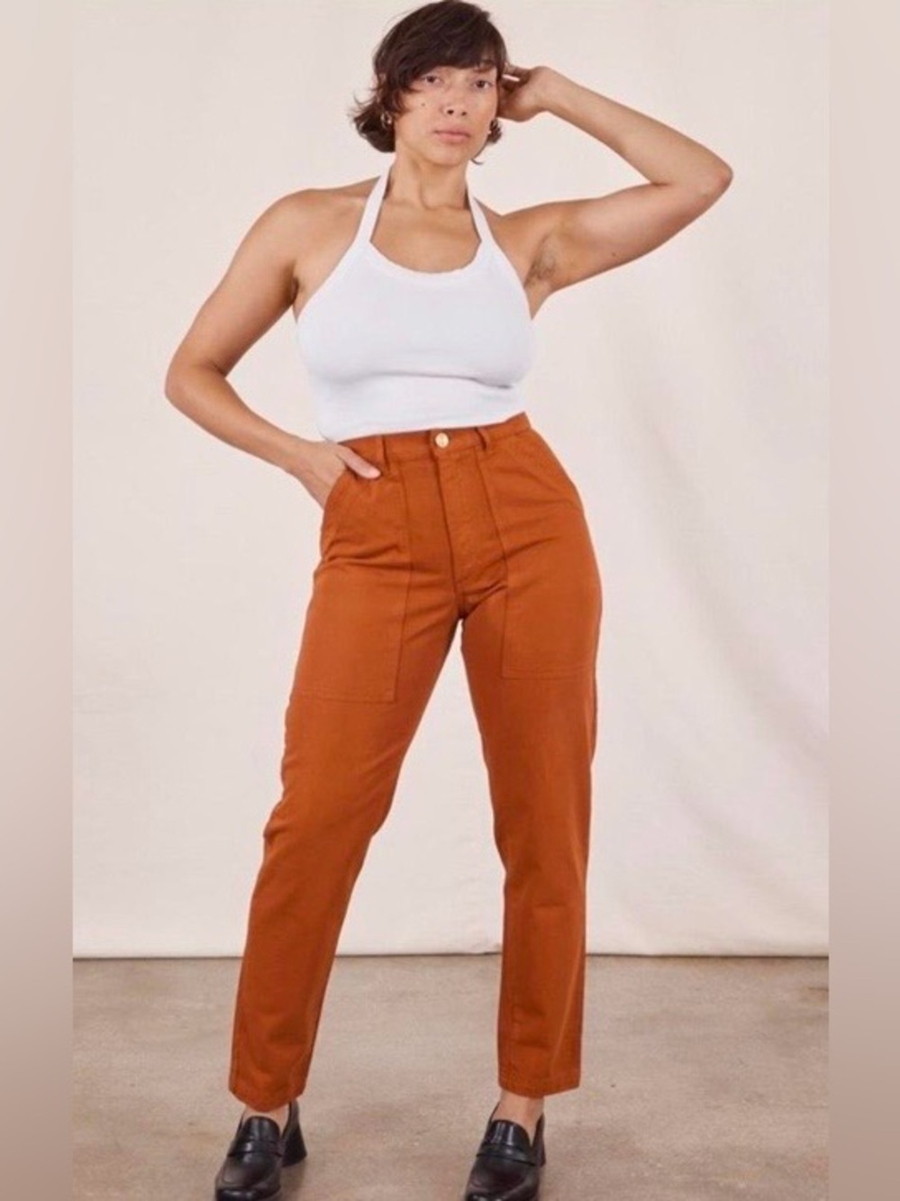 Big Bud Press Pencil Pants in Clay Orange